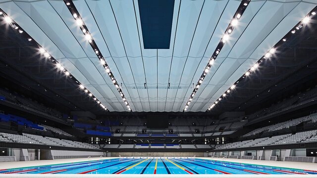افتتاح استخر شنای المپیک توکیو با یک مراسم خاص