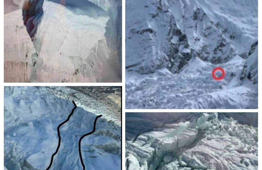 برج یخی عظیم معلق  اورست فرو ریخت