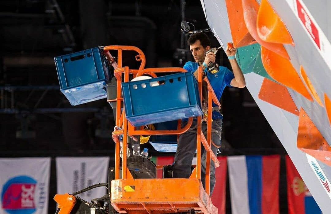 آرتیمس فرشاد یگانه طراح مسیر مسابقات سنگنوردی قهرمانی قاره اروپا