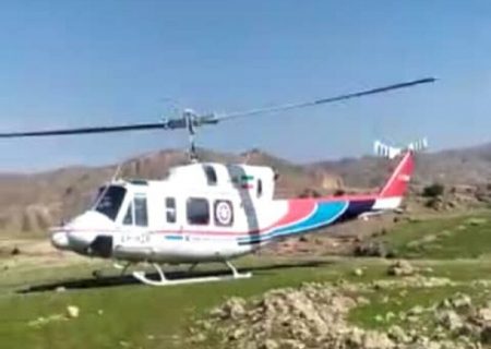 زن مصدوم سقوط کرده از کوه درگتوند با اعزام بالگرد نجات یافت