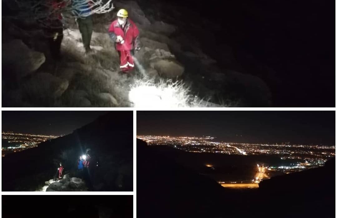 نجات کوهنوردان جوان از ارتفاعات بزرگراه شهید قاسم سلیمانی