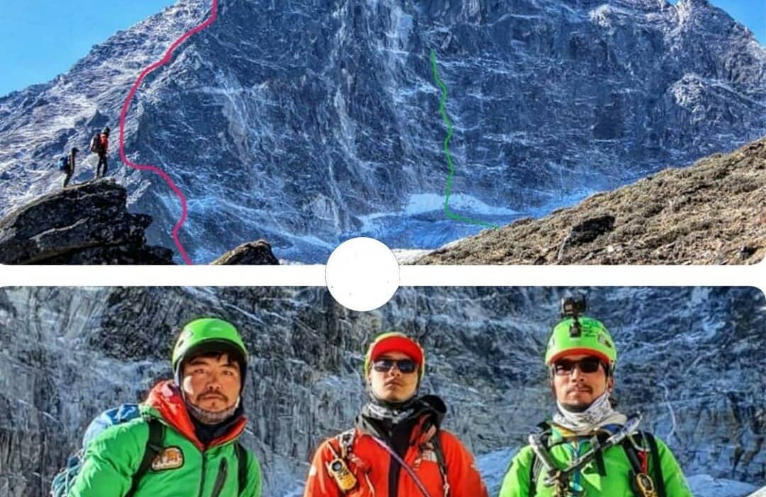 نخستین صعود سه شرپای نپالی «پمبا»، «آرکِن» و «لاکپا گیالجِن» به کوه ۵۷۲۶ متری «لوزا»
