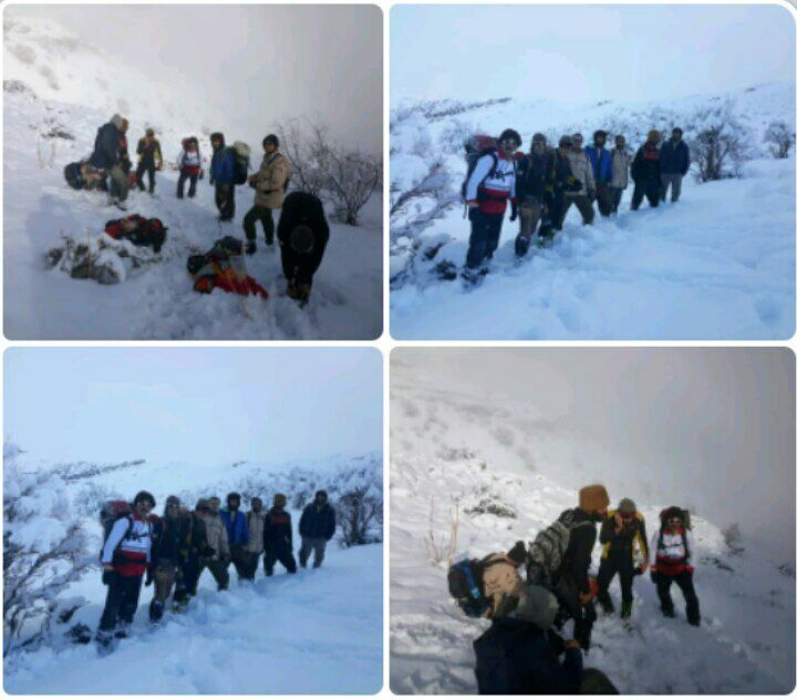 گزارش عملیات نجات کوهنوردان مفقود شده در ارتفاعات پریز کوه شهرستان دورود