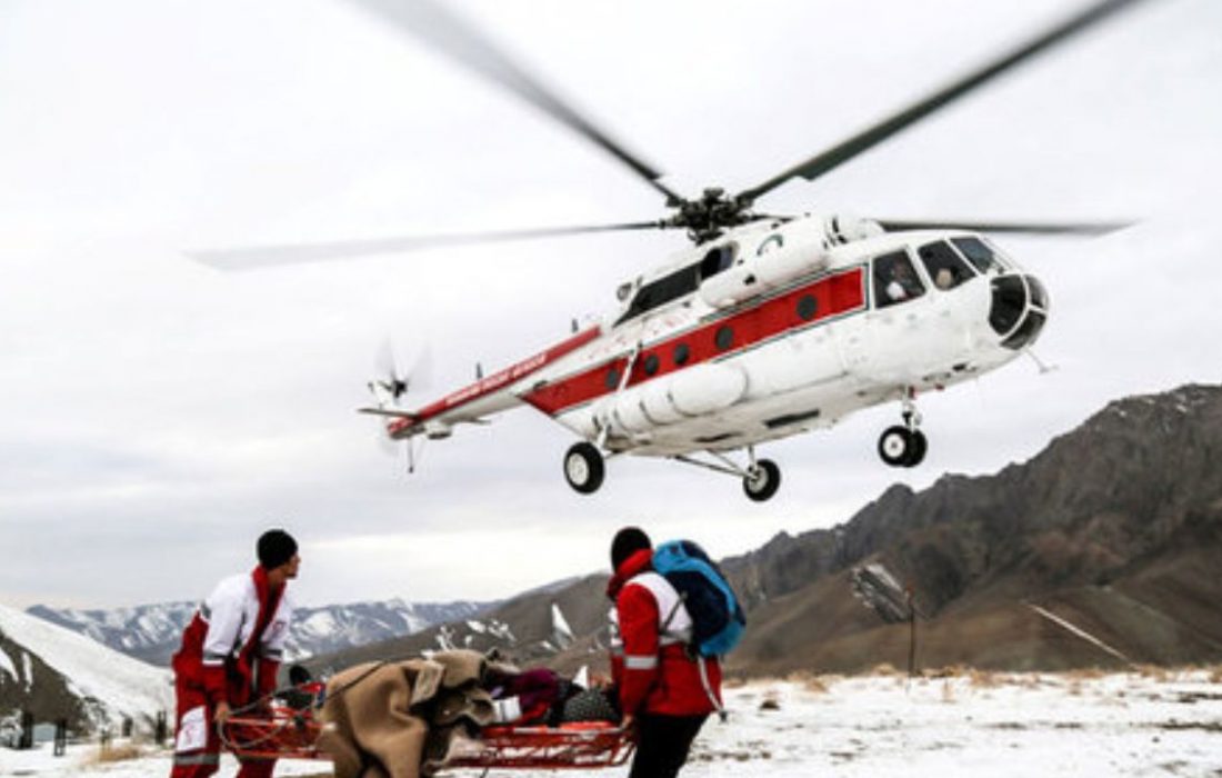 اعزام تیم امدادهوایی و زمینی در کرمان برای نجات جان کوهنورد ۳۷ ساله