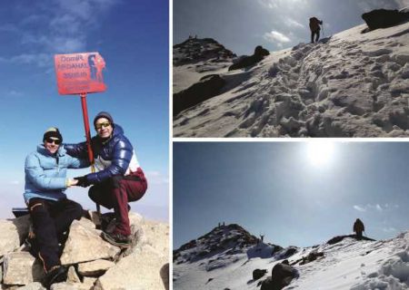 صعود تیم کوهنوردی شهرداری کهریزک بر فراز بام استان مرکزی