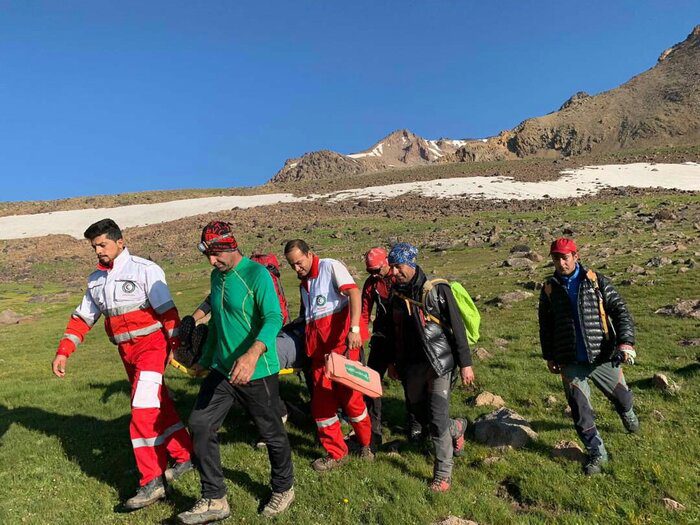 امداد و نجات حادثه کوهنوردی در ارتفاعات علم کوه