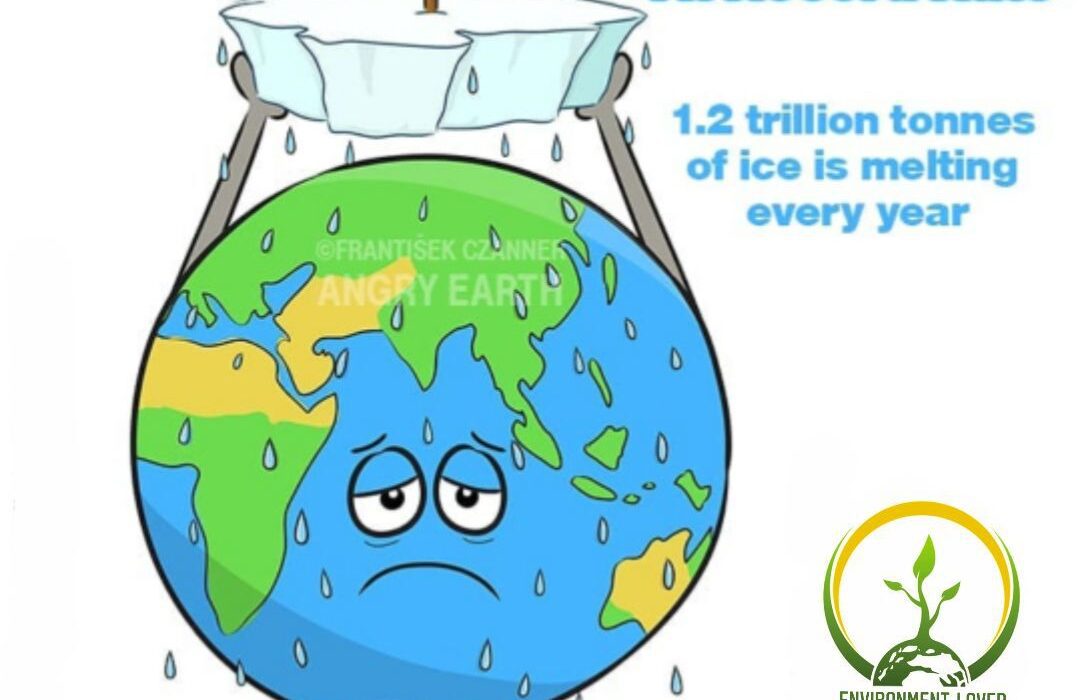 هر سال ۱٫۲ تریلیون تن یخ ذوب می شود