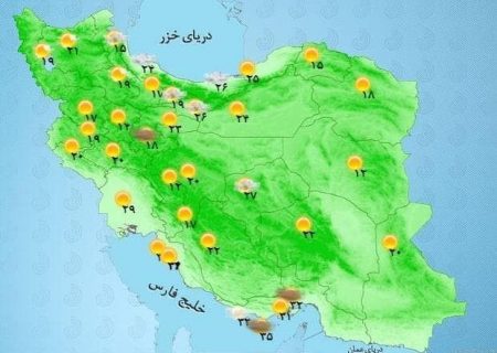 رگبار و رعد و برق در برخی شهرها