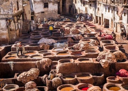 مراکش، کارگاه چرم سازی شهر فاس