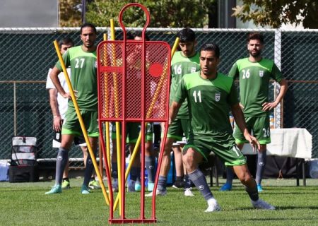 تیم ملی فوتبال ایران در حباب ضدکرونا پیش از دیدار با امارات