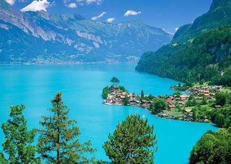 سوئیس، دهکده و دریاچه زیبای برینز