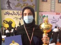 دختر تیرانداز دیری از استان بوشهر مدال برنز مسابقات تیراندازی فرزندان کارکنان سپاه را بر گردن آویخت
