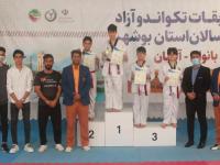 مدال آوران مسابقات تکواندو آزاد خردسالان پسر استان بوشهر معرفی شدند