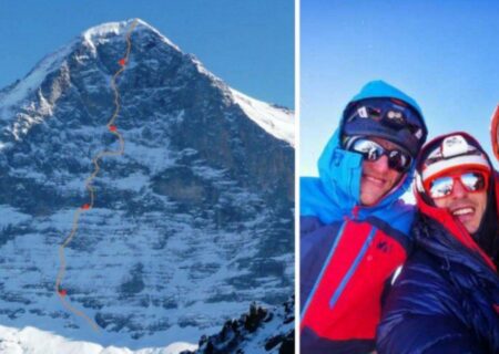 نخستین صعود زمستانی مسیری پرشیب و دشوار در رخ شمالی «ایگر»