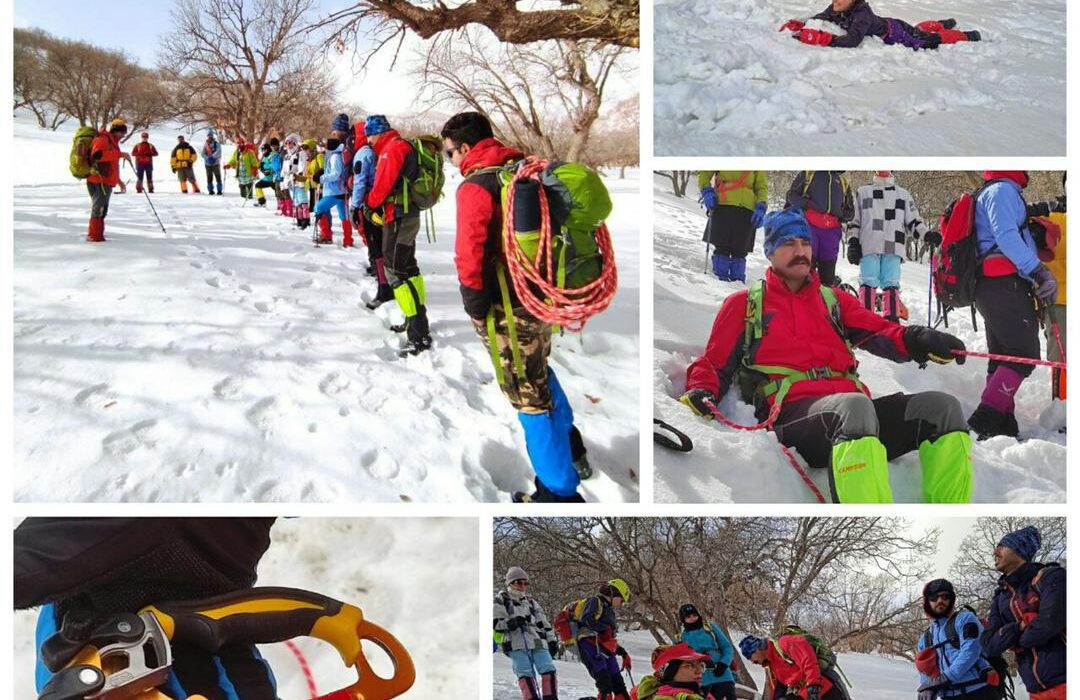 آموزش کوهنوردی در برف برای ماجراجویان ایلامی