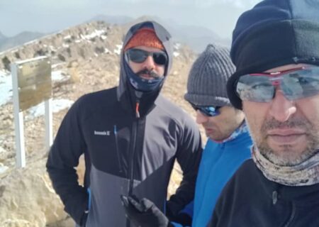 صعود زمستانه کوهنوردان  پالایشگاه نفت بندرعباس به قله  تشگر هماگ