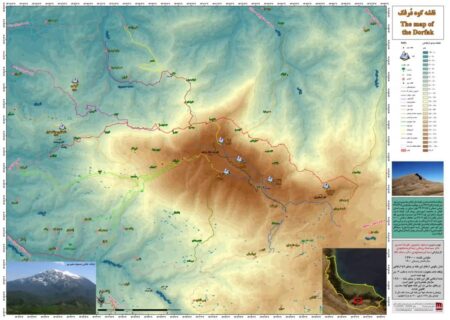 نشر دومین نقشه از مجموعه نقشه کوه‌های شاخص «گیلان»؛ نقشه کوه «دُرفک»