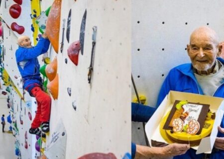 جشن تولد ۹۹ سالگی با سنگنوردی و صعود