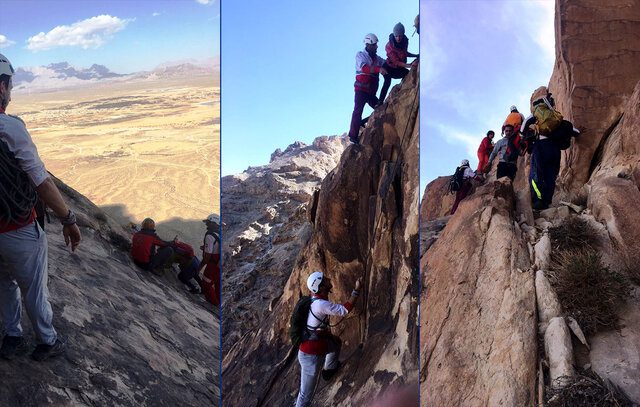 نجات ۸ کوهنورد از ارتفاعات کوه ارنان در استان یزد