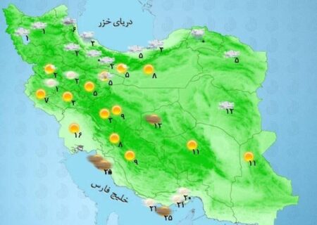 کاهش دما در کشور
