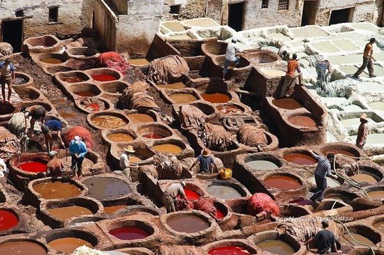 مراکش/کارگاه چرم سازی شهر فاس