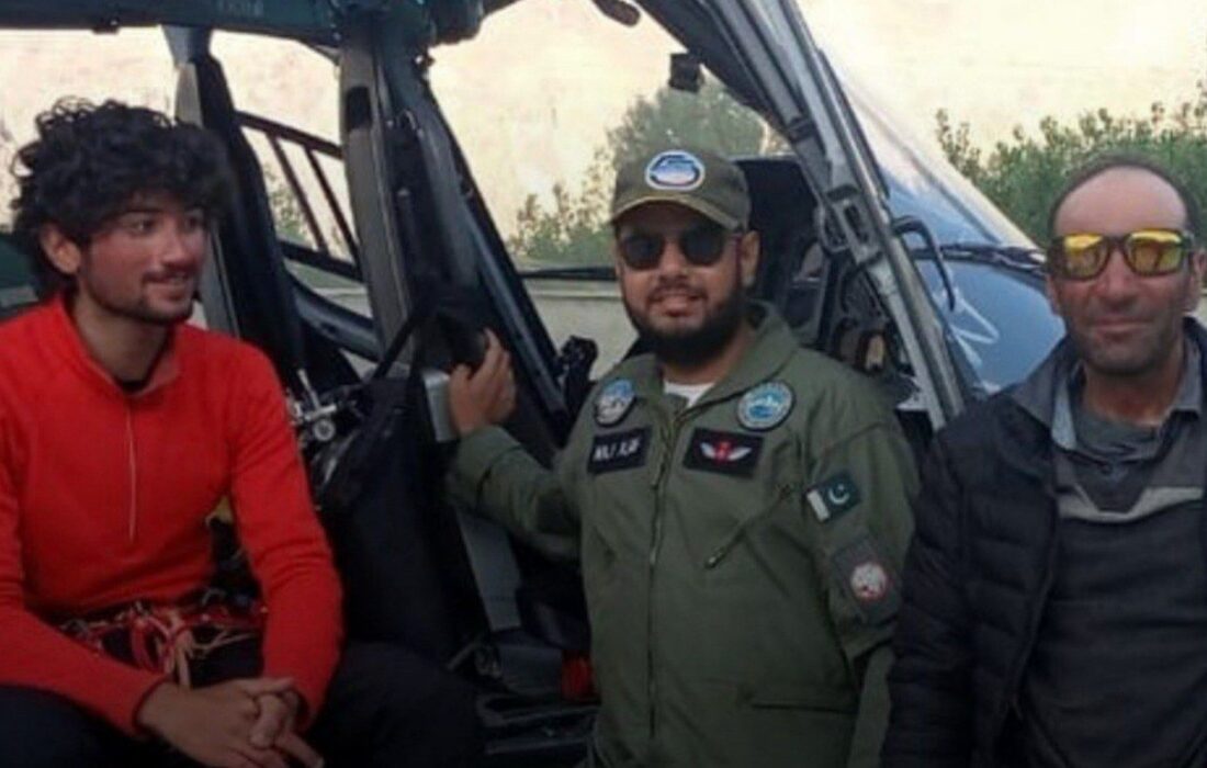 امداد هوایی دو کوهنورد پاکستانی از کمپ ۱ انگاپاربات