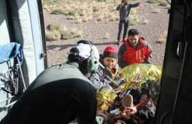 امدادرسانی به کوهنورد مصدوم در سبلان
