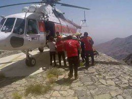 عملیات امداد ونجات هوایی در ارتفاعات کلاغ لانه