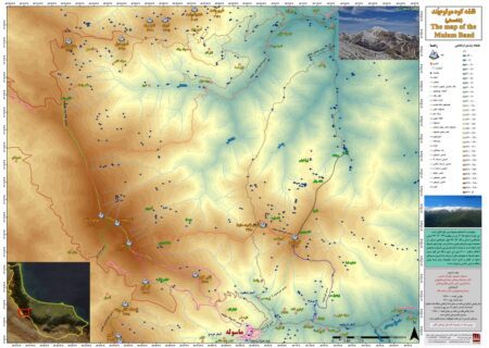 نشر سومین نقشه از مجموعه نقشه کوه‌های شاخص «گیلان»؛ نقشه کوه «مولوم بَند-شاه معلم»
