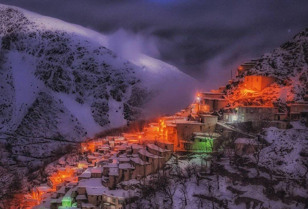 یک شب زمستانی در روستای دولاب 