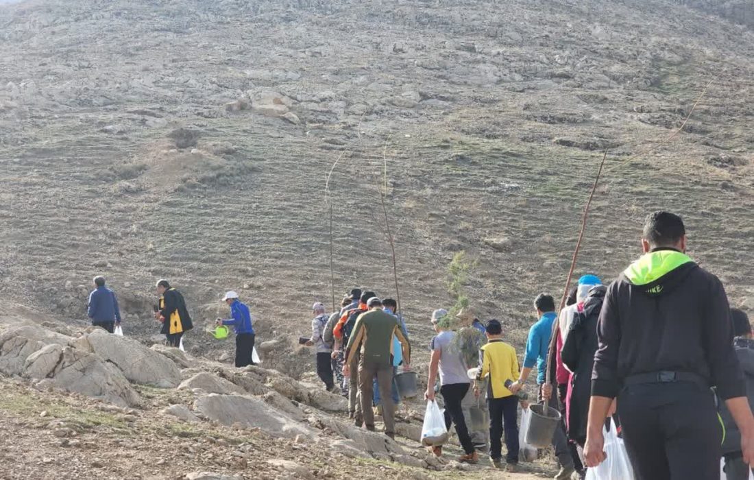 کوهنوردان شهرری در رشته کوه راگا درخت کاشتند