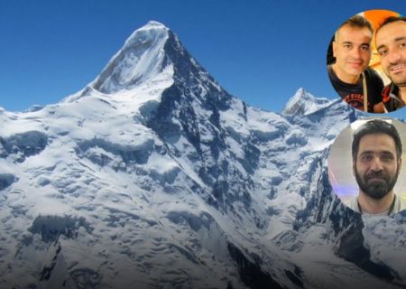 کوهنوردان شیرازی در راه صعود «خان‌تنگری» و «پوبدا»