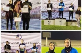 دختران گناوه‌ای در مسابقات دوومیدانی نوجوانان کشور خوش درخشیدند