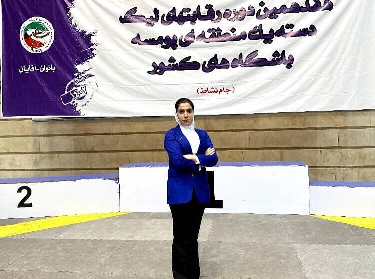 قضاوت بانوی بوشهری در رقابتهای لیگ دسته یک تکواندو بانوان کشور