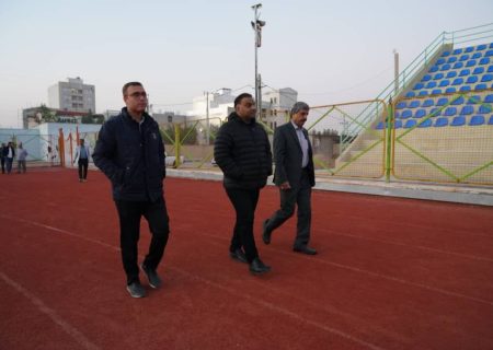 بازدید مدیر کل ورزش و جوانان از پروژه های ورزشی شهرستان دشتستان
