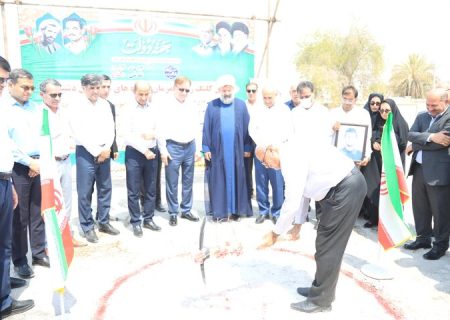 کلنگ‌زنی همزمان پنج پروژه آموزشی خیرساز در دشتی
